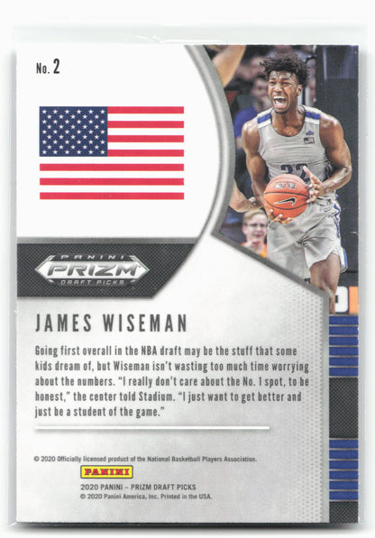 2020 Panini Prizm Draft Picks Collegiate #2 James Wiseman