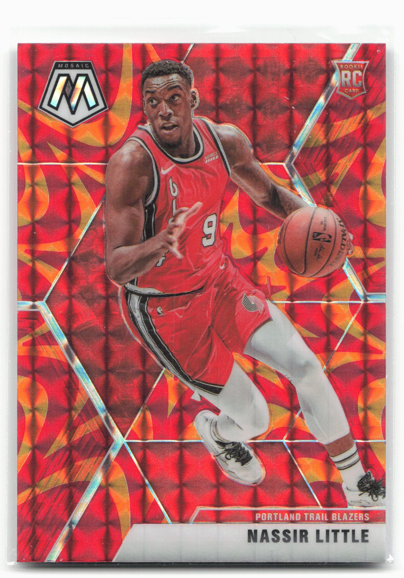 2019-20 Panini Mosaic #247 Nassir Little Reactive Orange