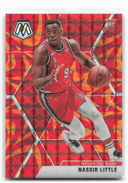 2019-20 Panini Mosaic #247 Nassir Little Reactive Orange