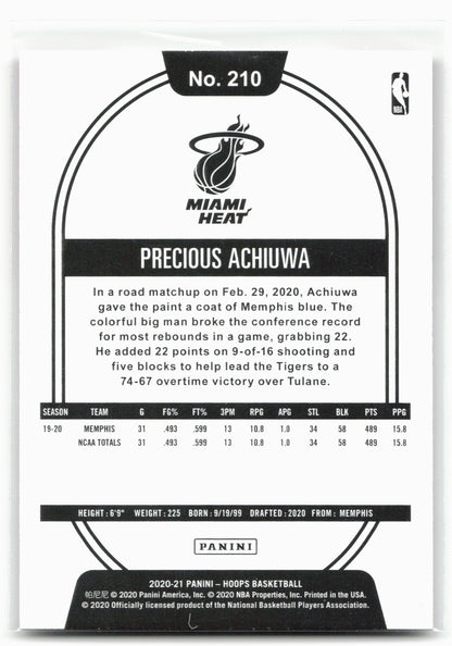 2020-21 Hoops #210 Precious Achiuwa