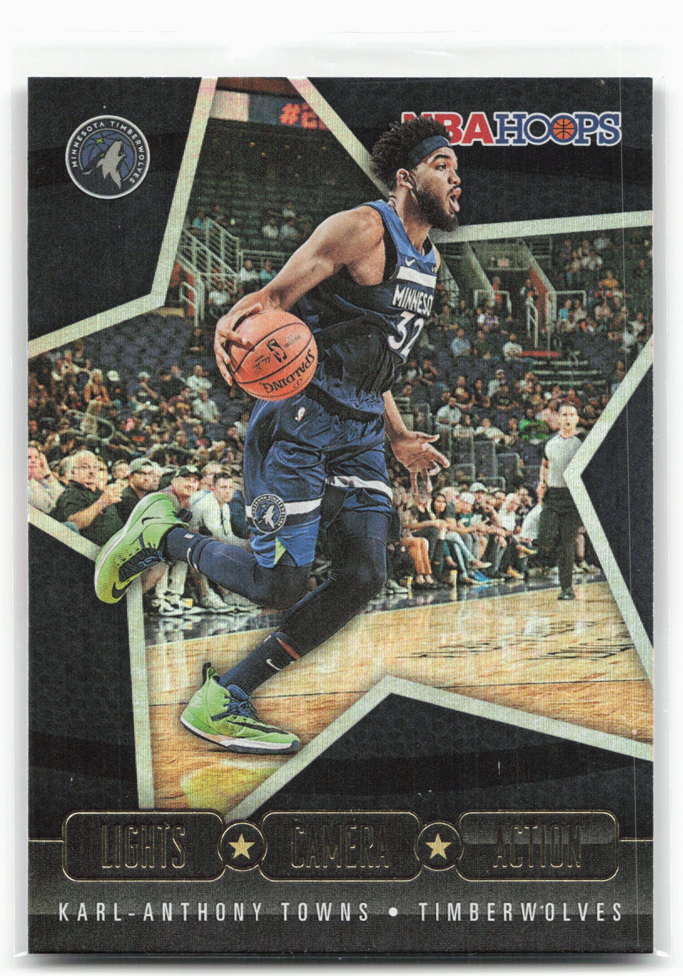 2020-21 Hoops #9 Karl-Anthony Towns Lights Camera Action Holo