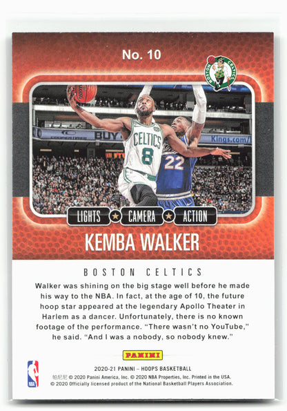 2020-21 Hoops #10 Kemba Walker Lights Camera Action