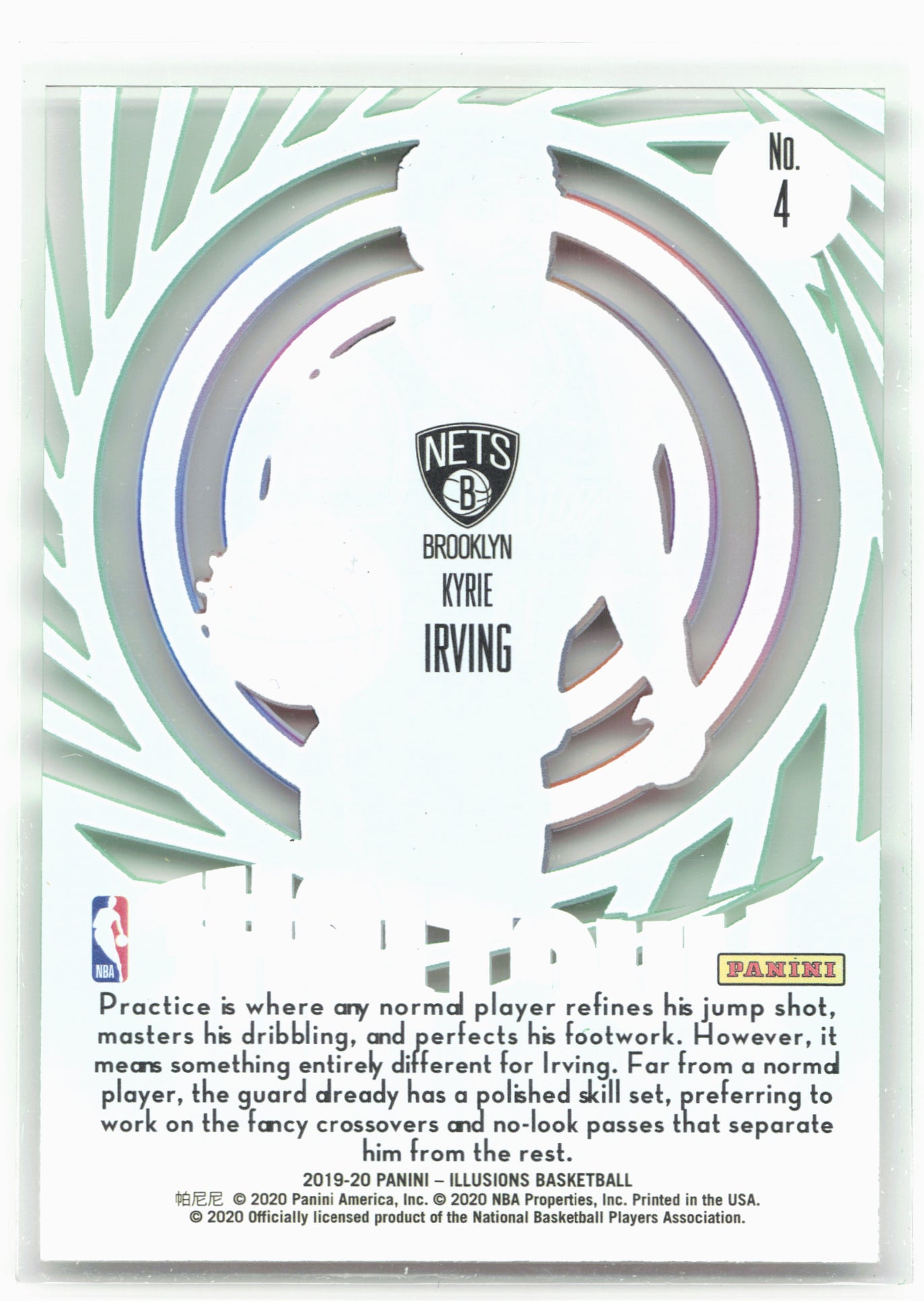 2019-20 Panini Illusions #4 Kyrie Irving Mystique Emerald