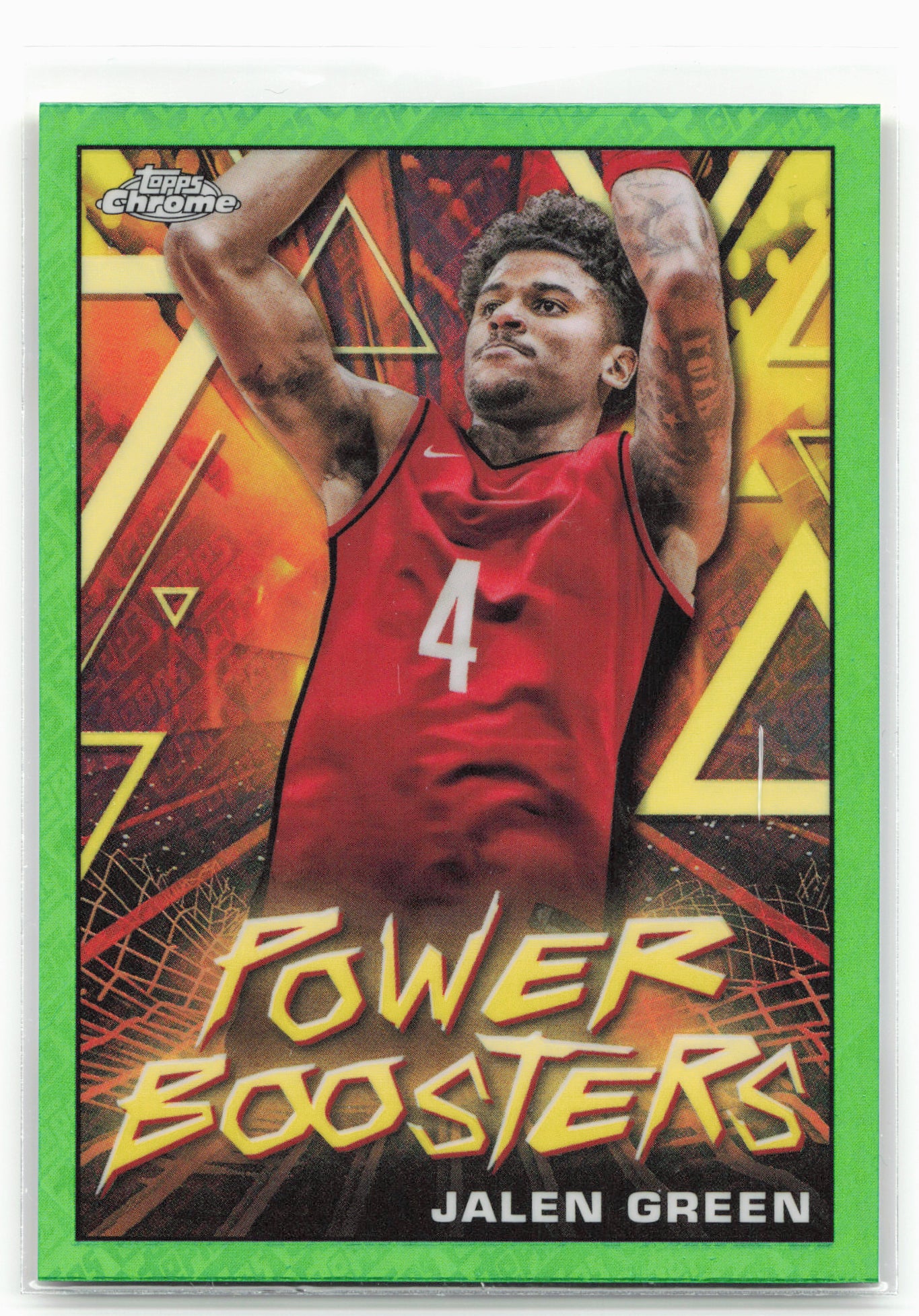 2023-24 Topps Chrome #PB-2 Jalen Green Power Boosters Refractor Green Topps