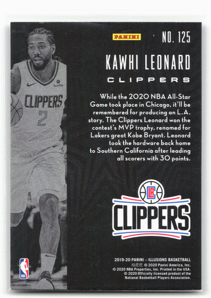 2019-20 Panini Illusions #125 Kawhi Leonard