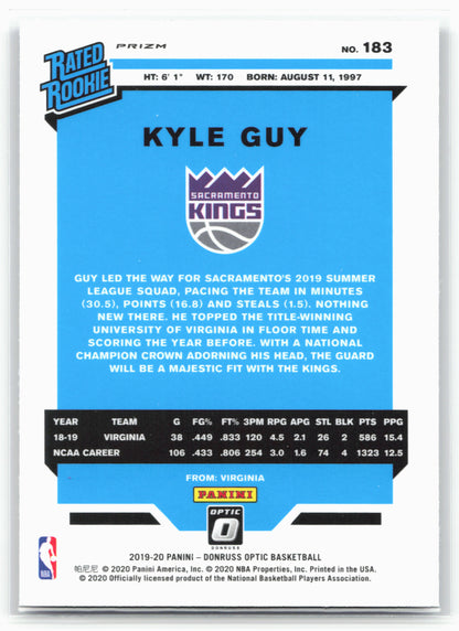2019-20 Donruss Optic #183 Kyle Guy Purple Shock