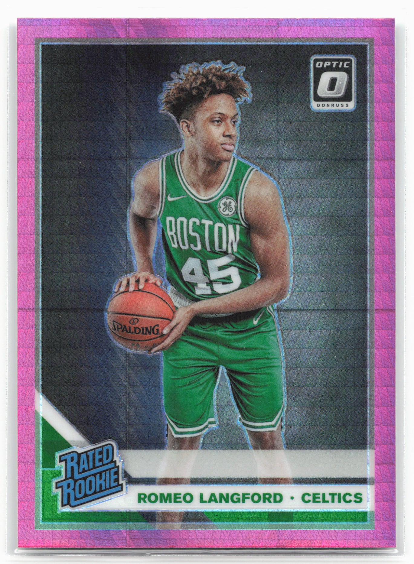 2019-20 Donruss Optic #182 Romeo Langford Hyper Pink