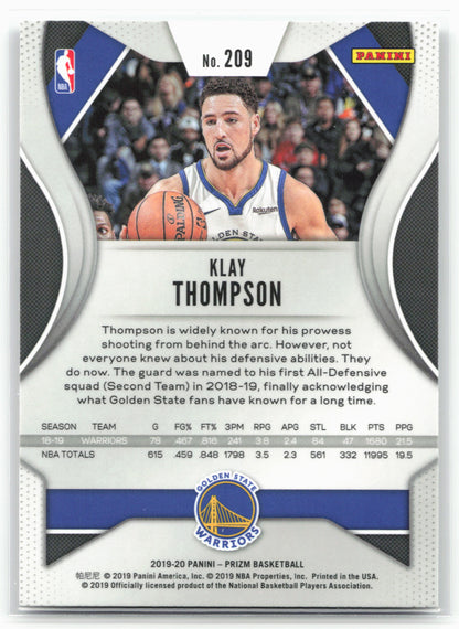2019-20 Panini Prizm #209 Klay Thompson