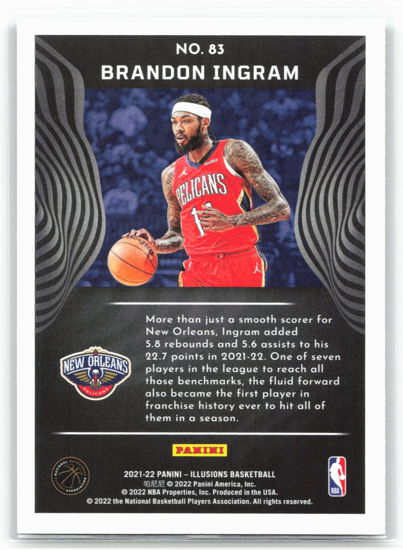 2021-22 Panini Illusions #83 Brandon Ingram