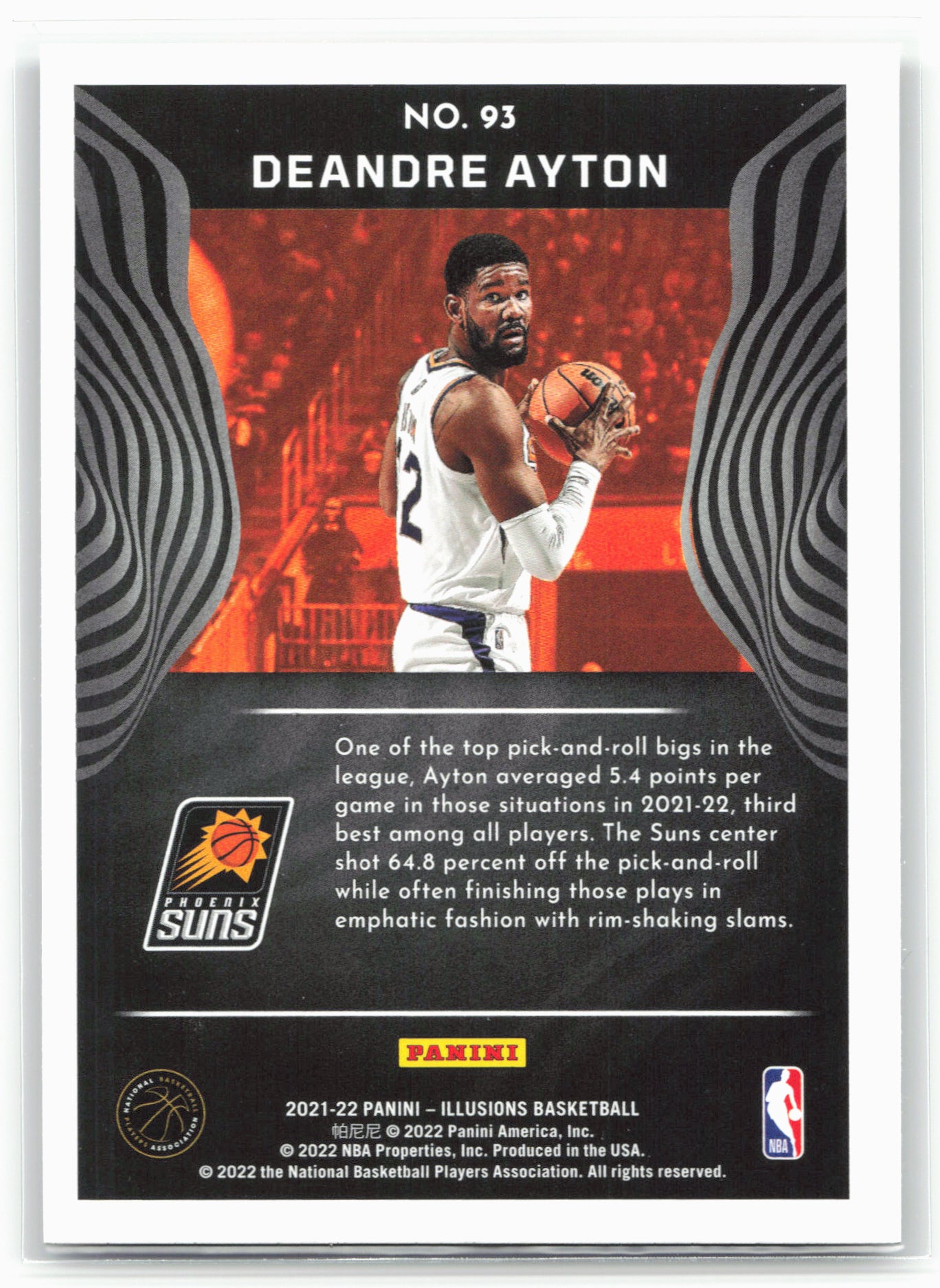 2021-22 Panini Illusions #93 Deandre Ayton