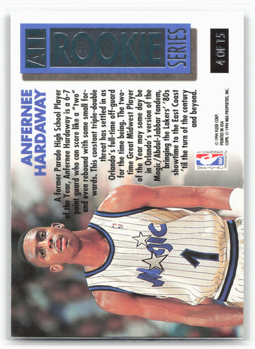 1993-94 Ultra #4 Anfernee Hardaway All-Rookies 26806