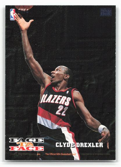 1993-94 Hoops #FTF4 Jim Jackson / Clyde Drexler Face to Face