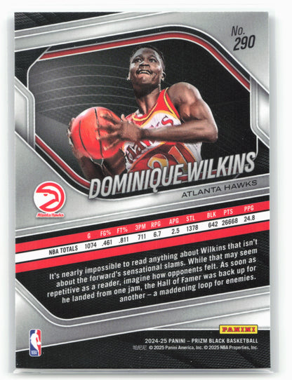 2024-25 Panini Prizm Black #290 Dominique Wilkins 26819