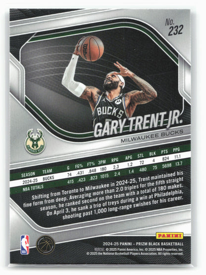 2024-25 Panini Prizm Black #232 Gary Trent Jr. 26825