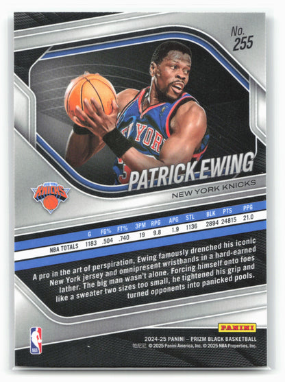2024-25 Panini Prizm Black #255 Patrick Ewing 26828