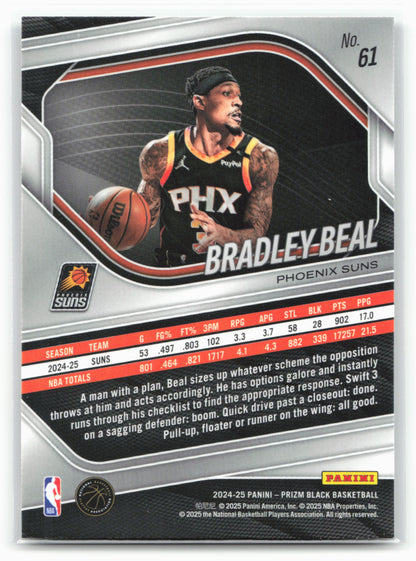 2024-25 Panini Prizm Black #61 Bradley Beal
