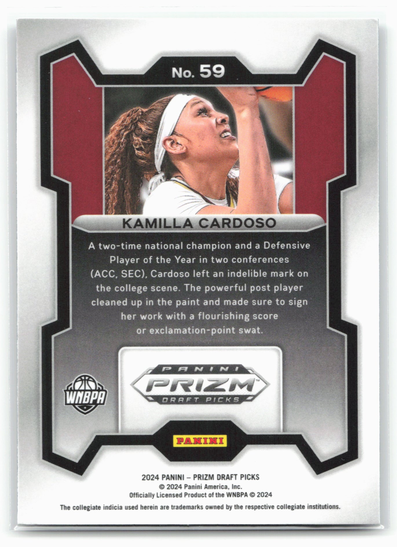 2024 Panini Prizm Draft Picks #59 Kamilla Cardoso 26839