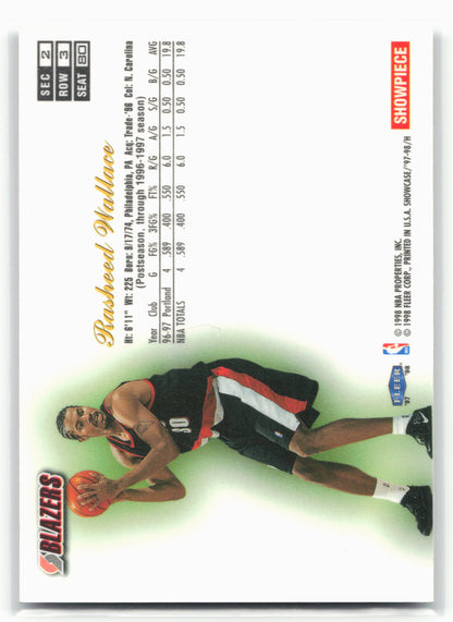 1997-98 Flair Showcase #80 Rasheed Wallace