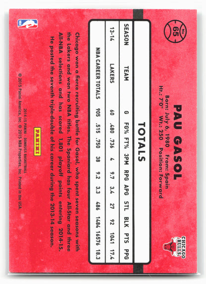 2014-15 Donruss #65 Pau Gasol