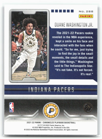 2021-22 Panini Chronicles #288 Duane Washington Jr. Pink