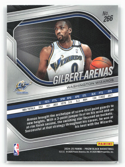 2024-25 Panini Prizm Black #266 Gilbert Arenas 26853