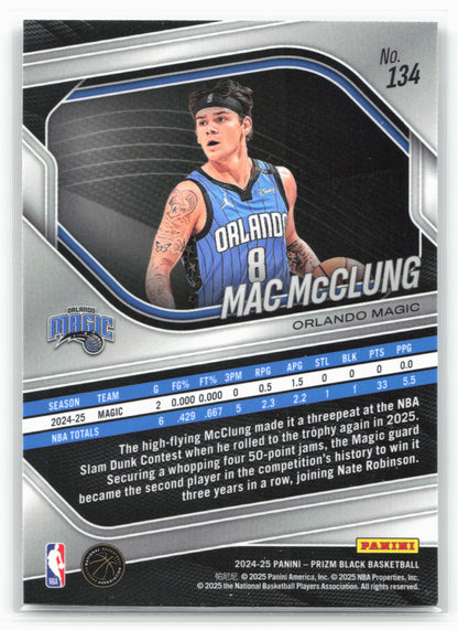 2024-25 Panini Prizm Black #134 Mac McClung