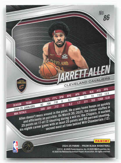 2024-25 Panini Prizm Black #86 Jarrett Allen