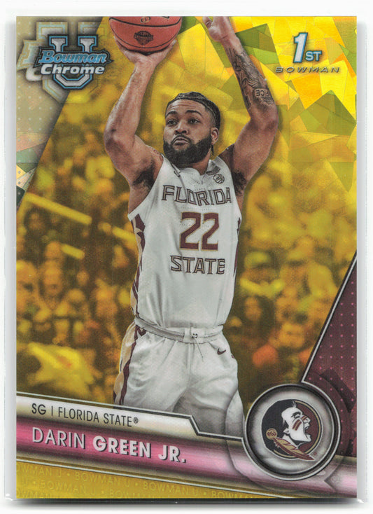 2023-24 Bowman University Chrome #24 Darin Green Jr. Yellow Refractor #/75