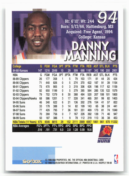 1999-00 Hoops #94 Danny Manning 26907