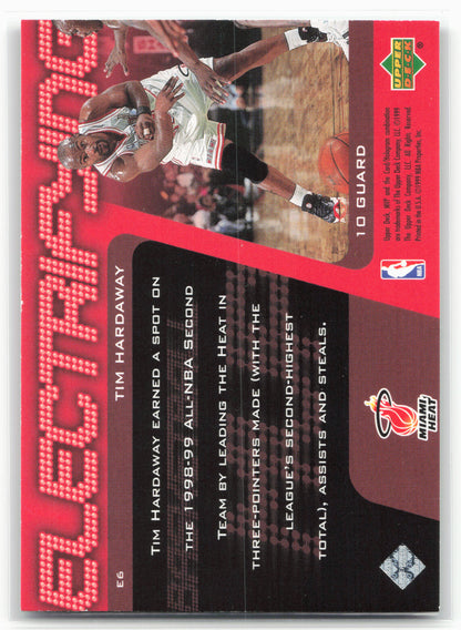 1999-00 Upper Deck MVP #E6 Tim Hardaway Electrifying 26911