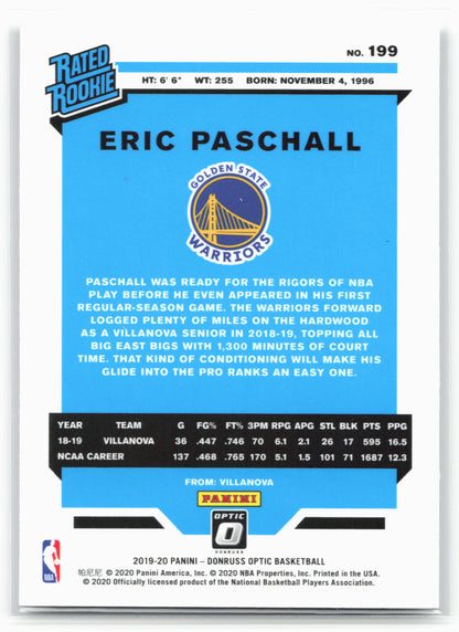 2019-20 Donruss Optic #199 Eric Paschall
