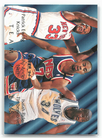1994-95 Fleer #6 Patrick Ewing / Kenny Anderson / Isaiah Rider Team Leaders