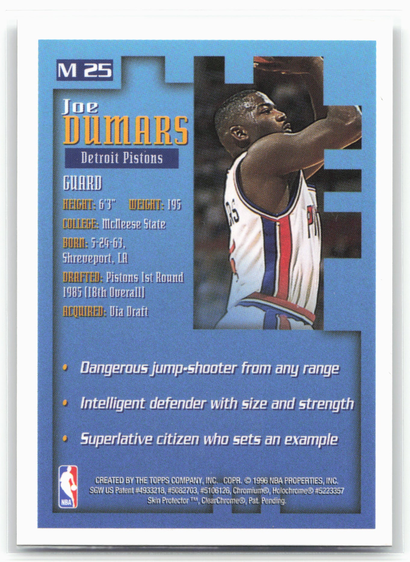 1995-96 Finest #M25 Joe Dumars Mystery