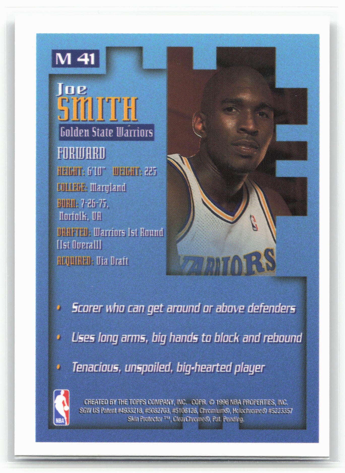 1995-96 Finest #M41 Joe Smith Mystery