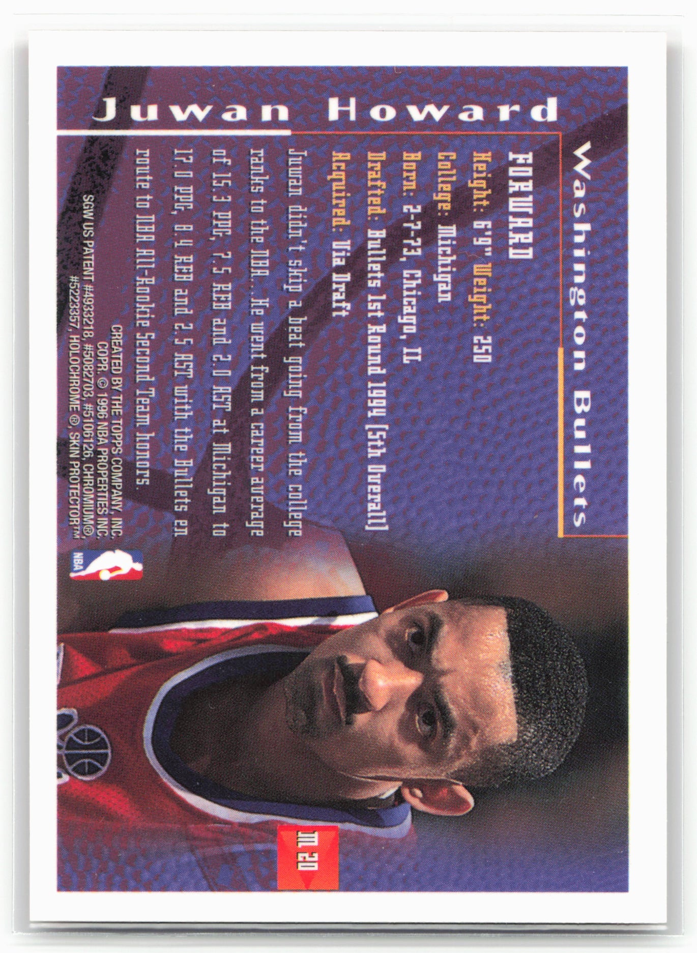 1995-96 Finest #M20 Juwan Howard Mystery