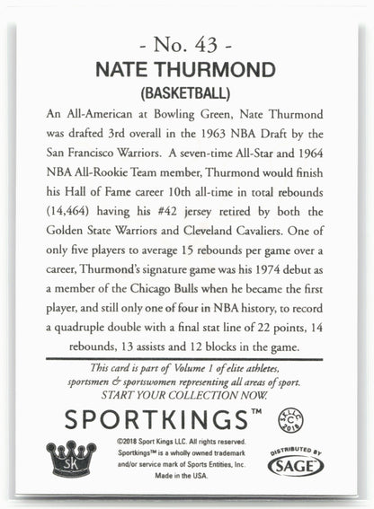 2018 Sportkings #43 Nate Thurmond