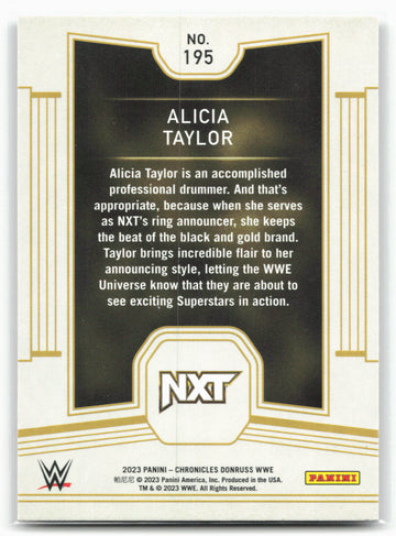 
2023 Panini Chronicles WWE #195 Alicia Taylor