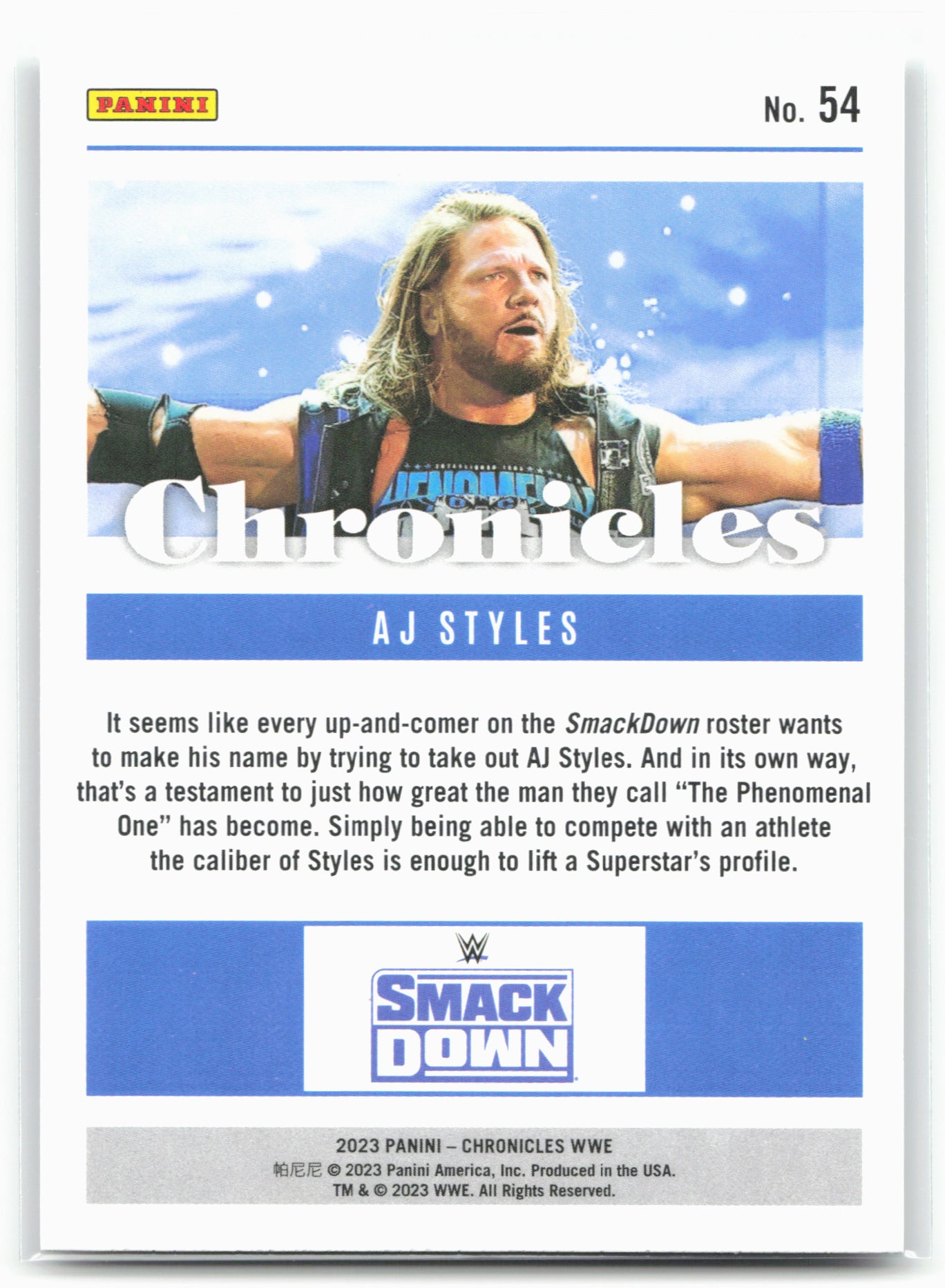 2023 Panini Chronicles WWE #54 AJ Styles 26938