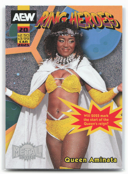 2025 SkyBox Metal Universe AEW #RH 20 Queen Aminata Ring Heroes