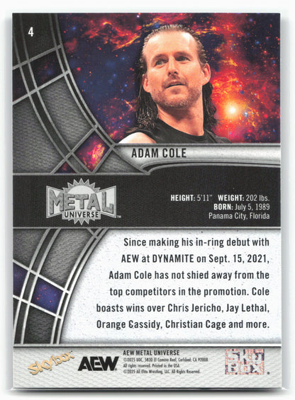 2025 SkyBox Metal Universe AEW #4 Adam Cole