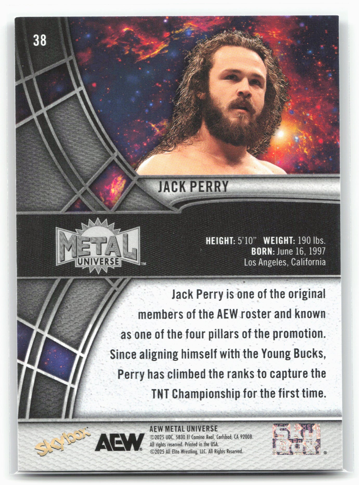 2025 SkyBox Metal Universe AEW #38 Jack Perry