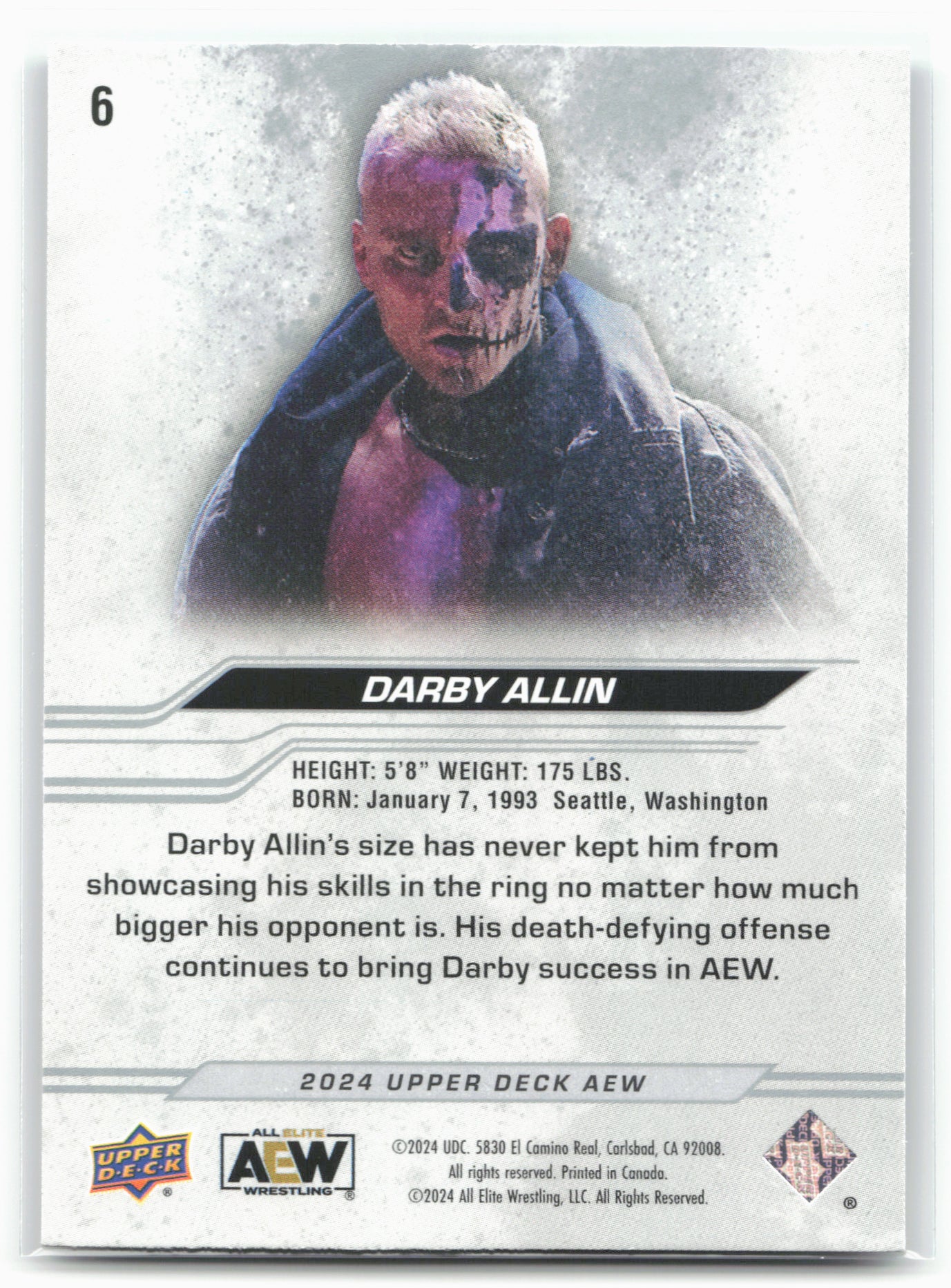 2024 Upper Deck AEW #6 Darby Allin