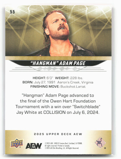 2025 Upper Deck AEW #55 “Hangman” Adam Page