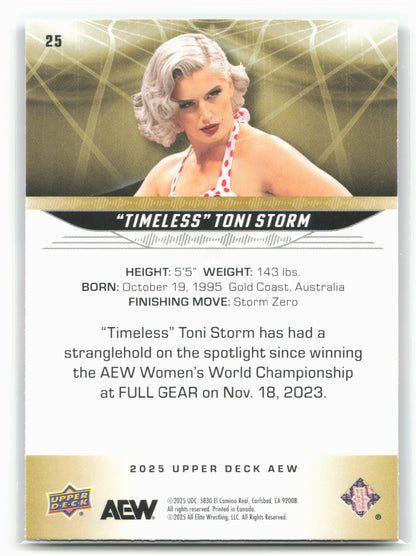 2025 Upper Deck AEW #25 “Timeless” Toni Storm