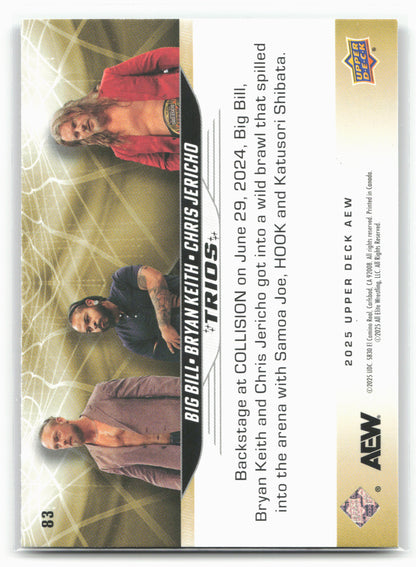 2025 Upper Deck AEW #83 Chris Jericho / Big Bill / Bryan Keith