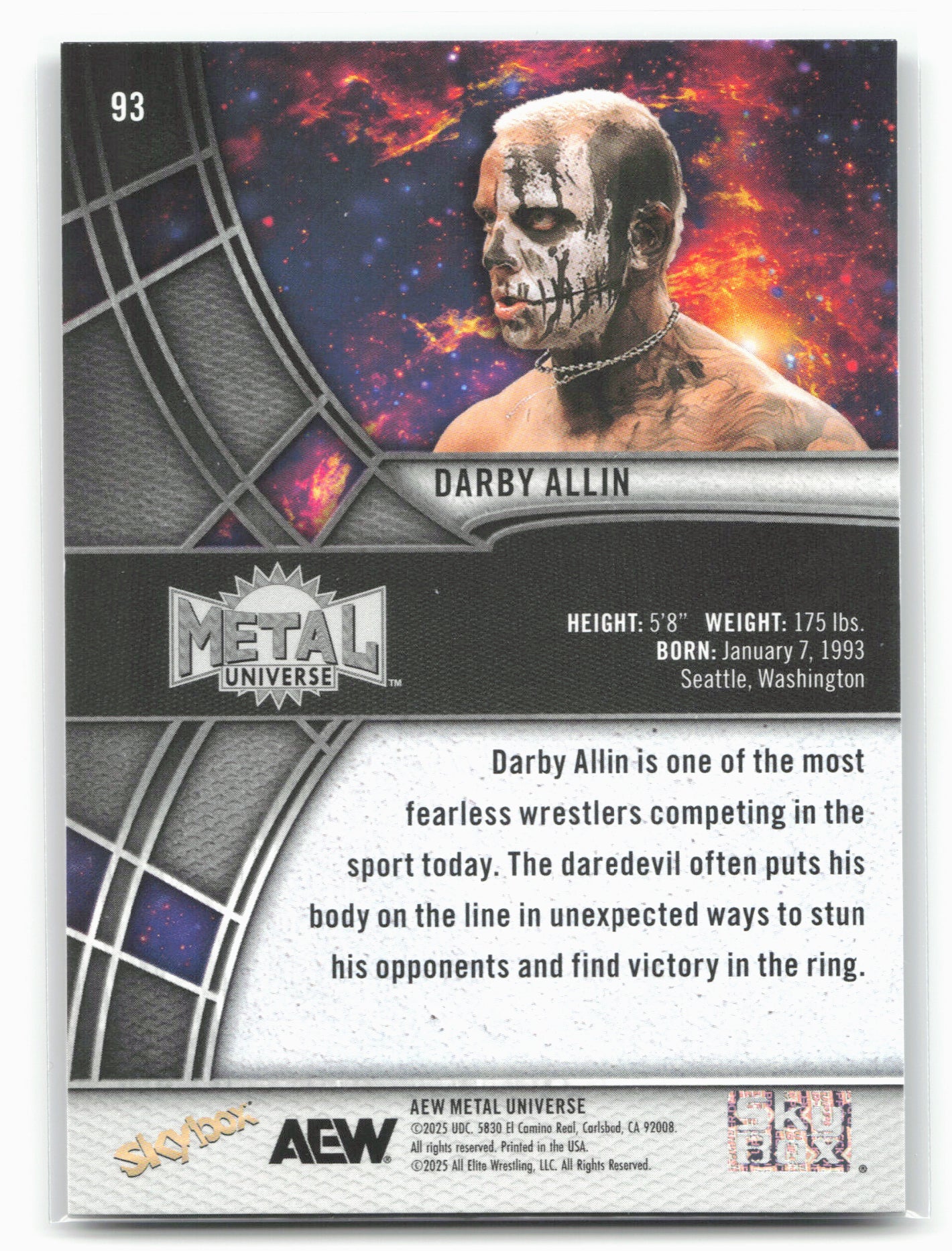 2025 SkyBox Metal Universe AEW #93 Darby Allin