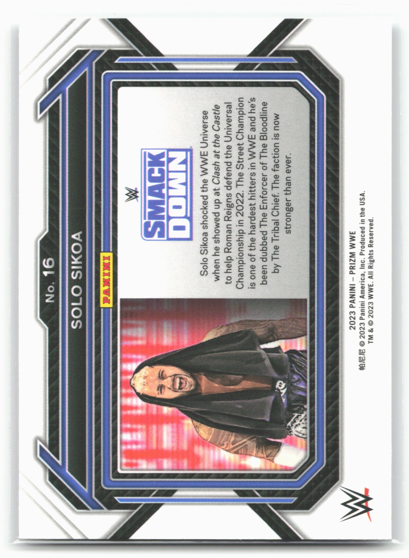 2023 Panini Prizm WWE #16 Solo Sikoa