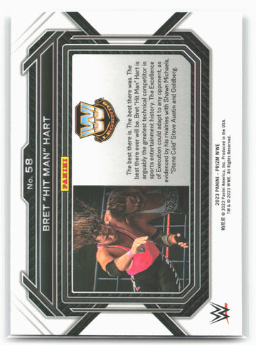 
2023 Panini Prizm WWE #58 Bret "Hit Man" Hart