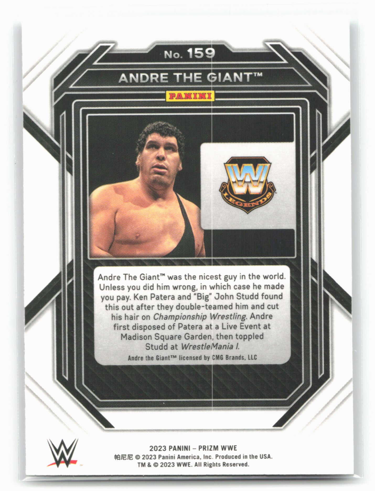 2023 Panini Prizm WWE #159 Andre The Giant