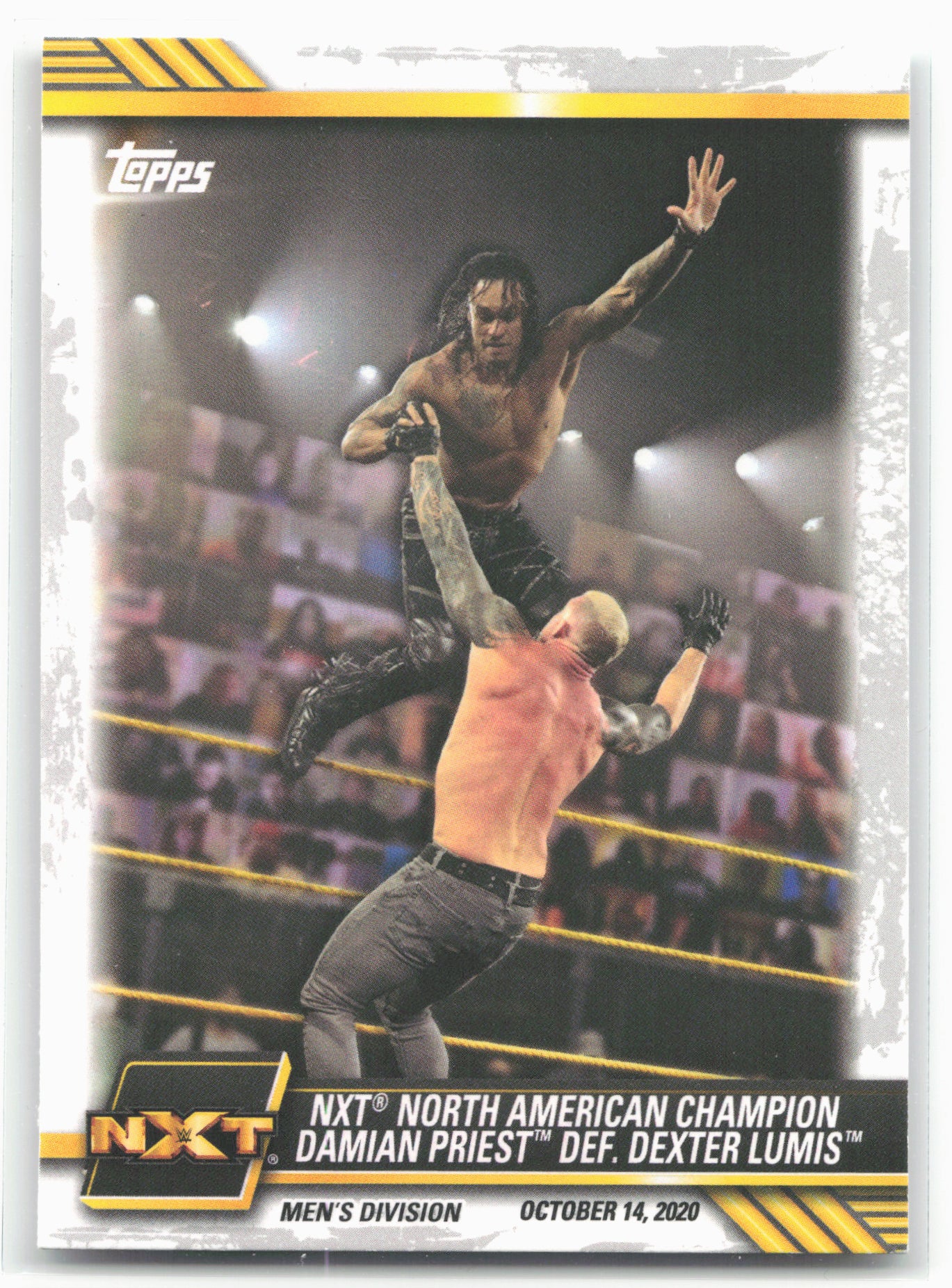 2021 Topps WWE NXT #78 NXT North American Champion Damian Priest def. Lumis